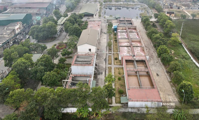 Toàn cảnh nhà máy xử lý nước thải làng nghề Phong Khê. Ảnh: Trần Tuấn.